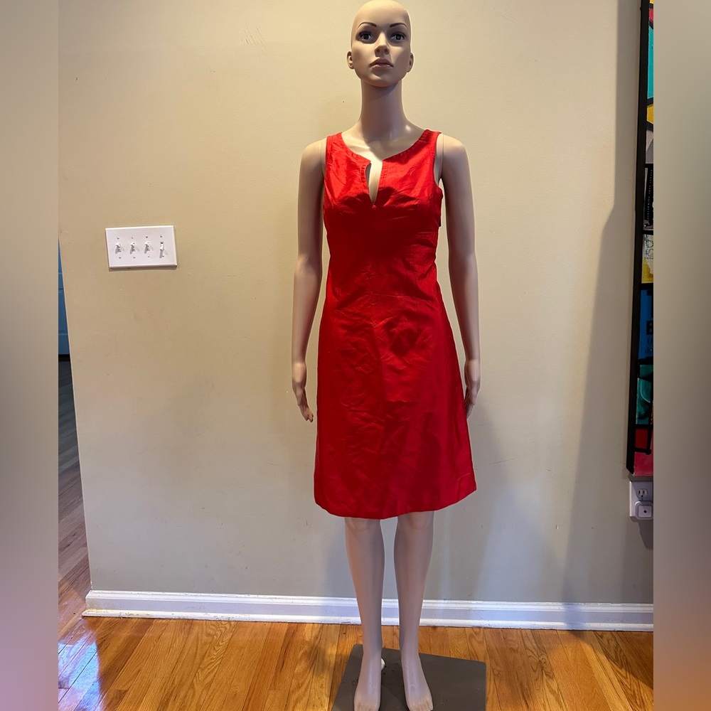 Trina Turk red 100% silk dress- sz 2